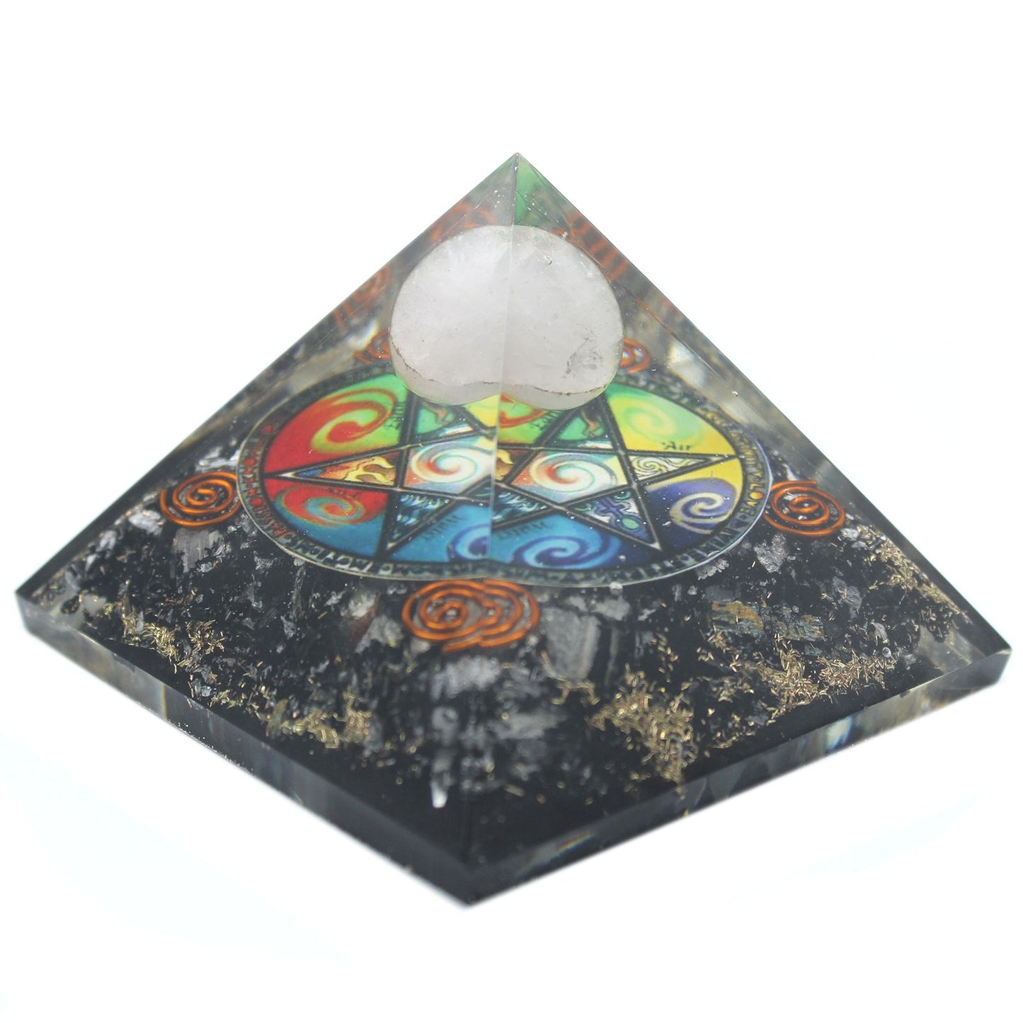 Orgonit Pyramide 'Midnight Pentagon' – Energetischer Schutz & Harmonie