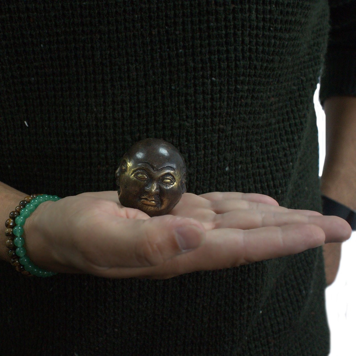 Viergesichts-Buddha aus Messing – 4,5 cm Fengshui Statuette für Harmonie