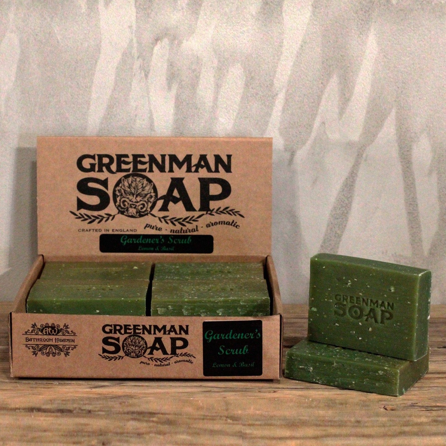 Greenman Seife – Gardener's Scrub mit Zitrone & Basilikum (100g)