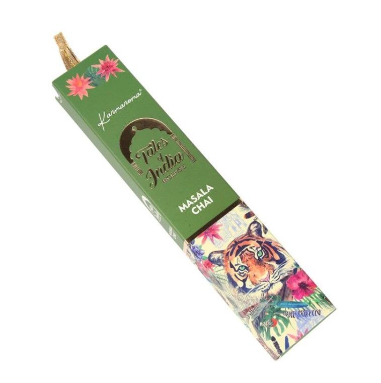 Masala Chai Räucherstäbchen - Handgerolltes Duftset (12 Stück)