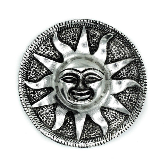 Räucherstäbchenhalter 'Sonne' – 9 cm aus poliertem Aluminium