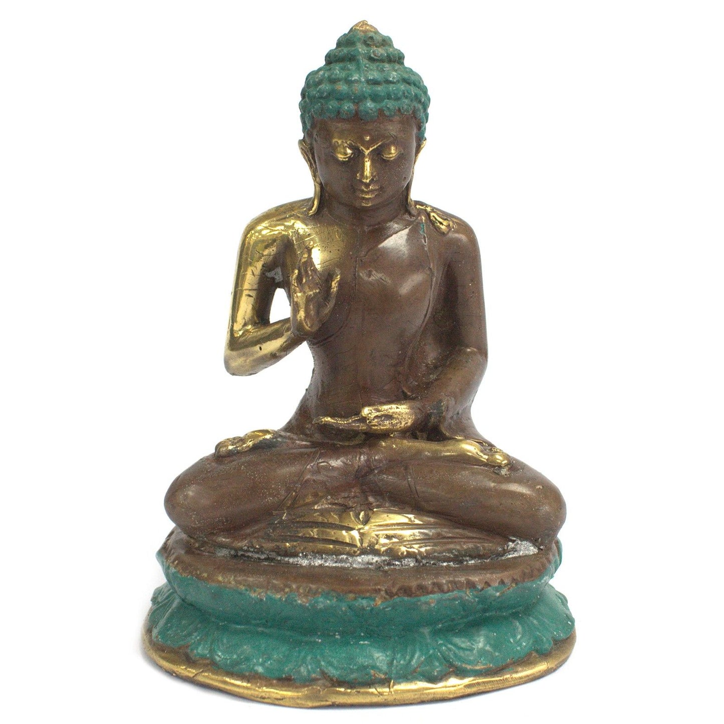Sitzender Buddha aus Messing – Handgefertigte Fengshui-Figur für Harmonie
