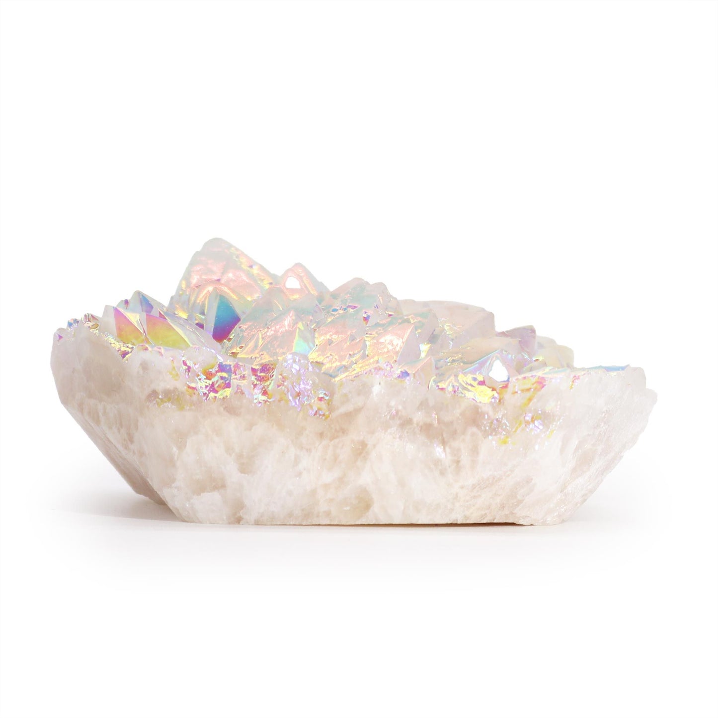 Aura Angel Quarz-Geode 8-15 cm – Handgefertigtes Kristall-Kunstwerk