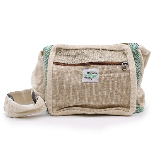 Messenger Bag Hanf-Baumwolle – Handgefertigte Schultertasche aus Nepal