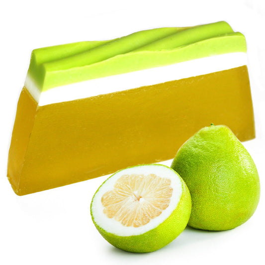 Handgemachte Seifenstange 'Grüne Pomelo' – Frischekick für die Sinne