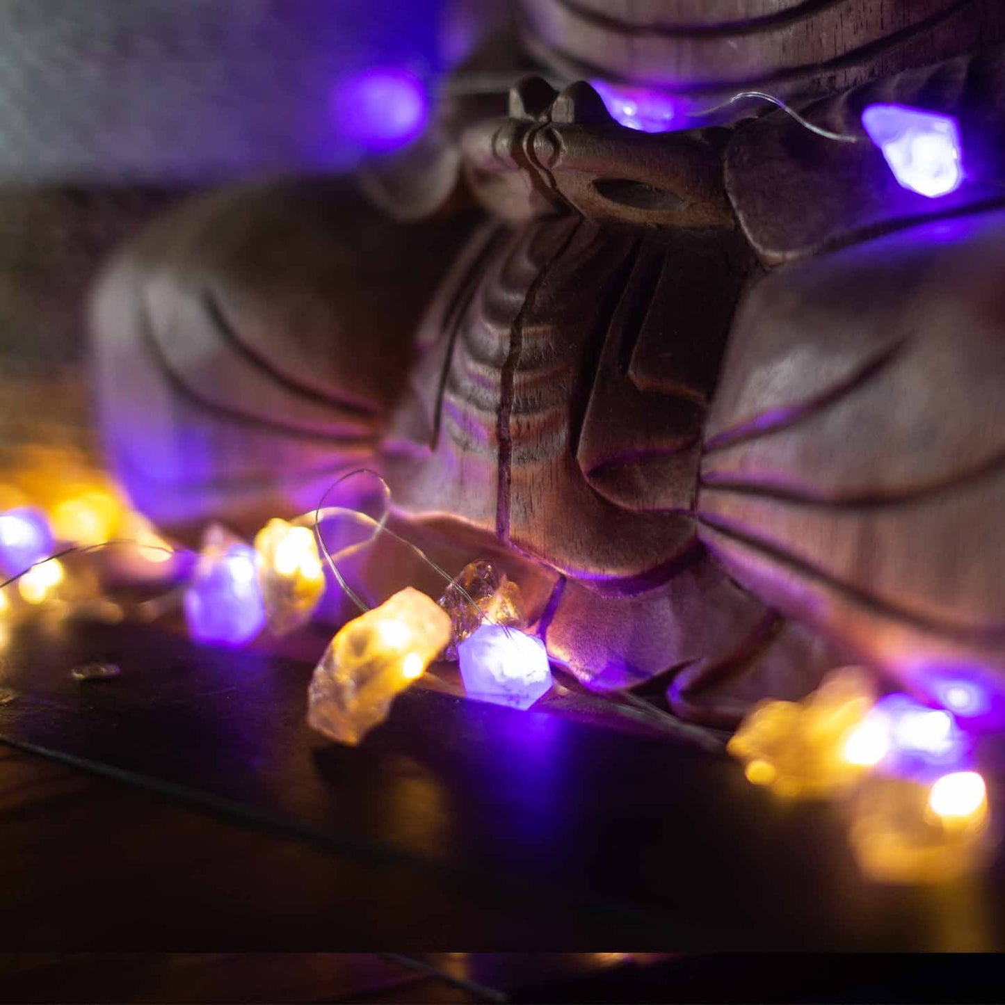 LED-Lichterkette mit echten Edelsteinen - 227 cm USB-Beleuchtung