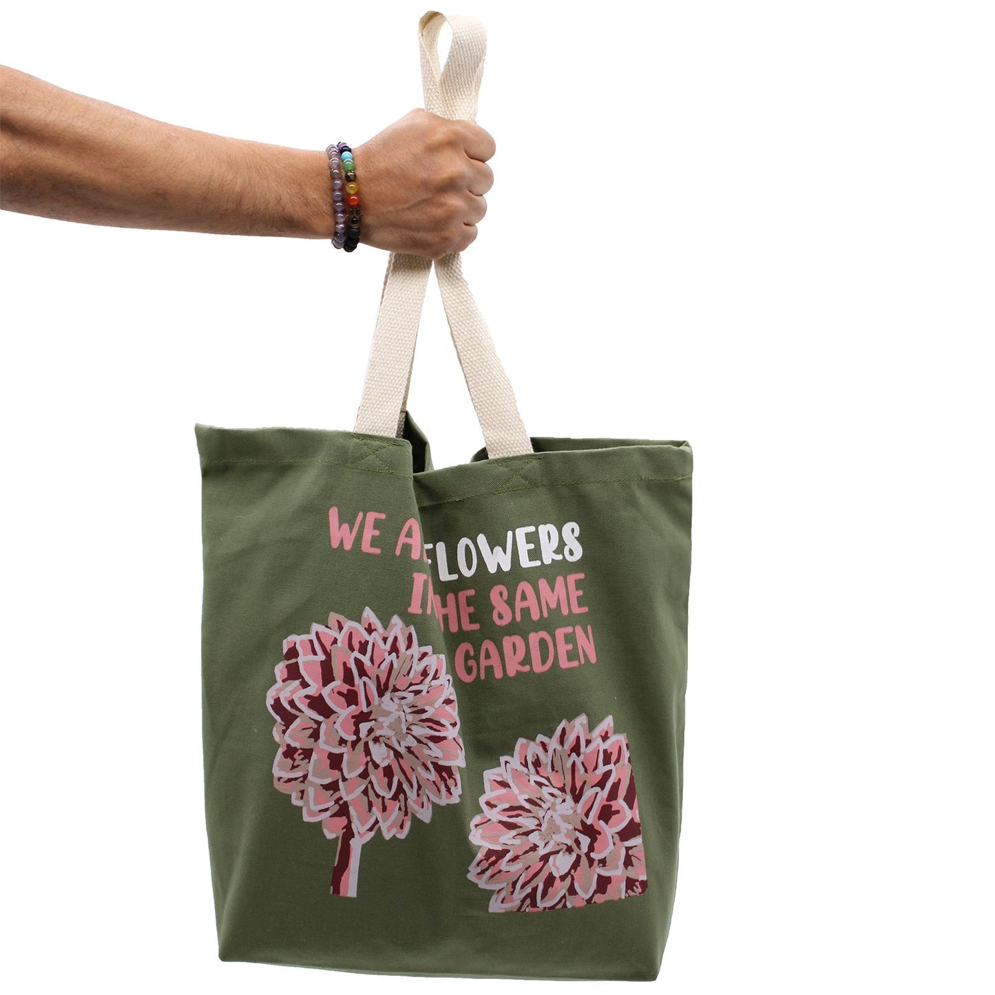 Baumwolltasche 'Pink Blossom' – Nachhaltiger Shopper mit floralem Design