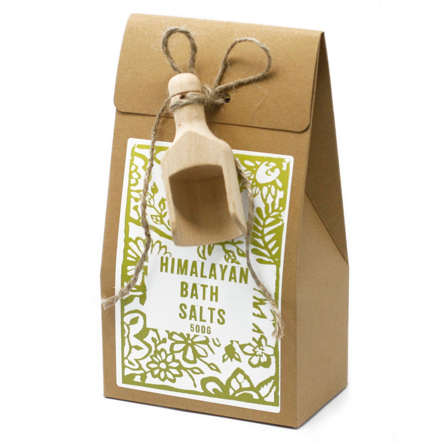 Reines Himalaya Badesalz (500g) – Unparfümiert mit Holzschaufel