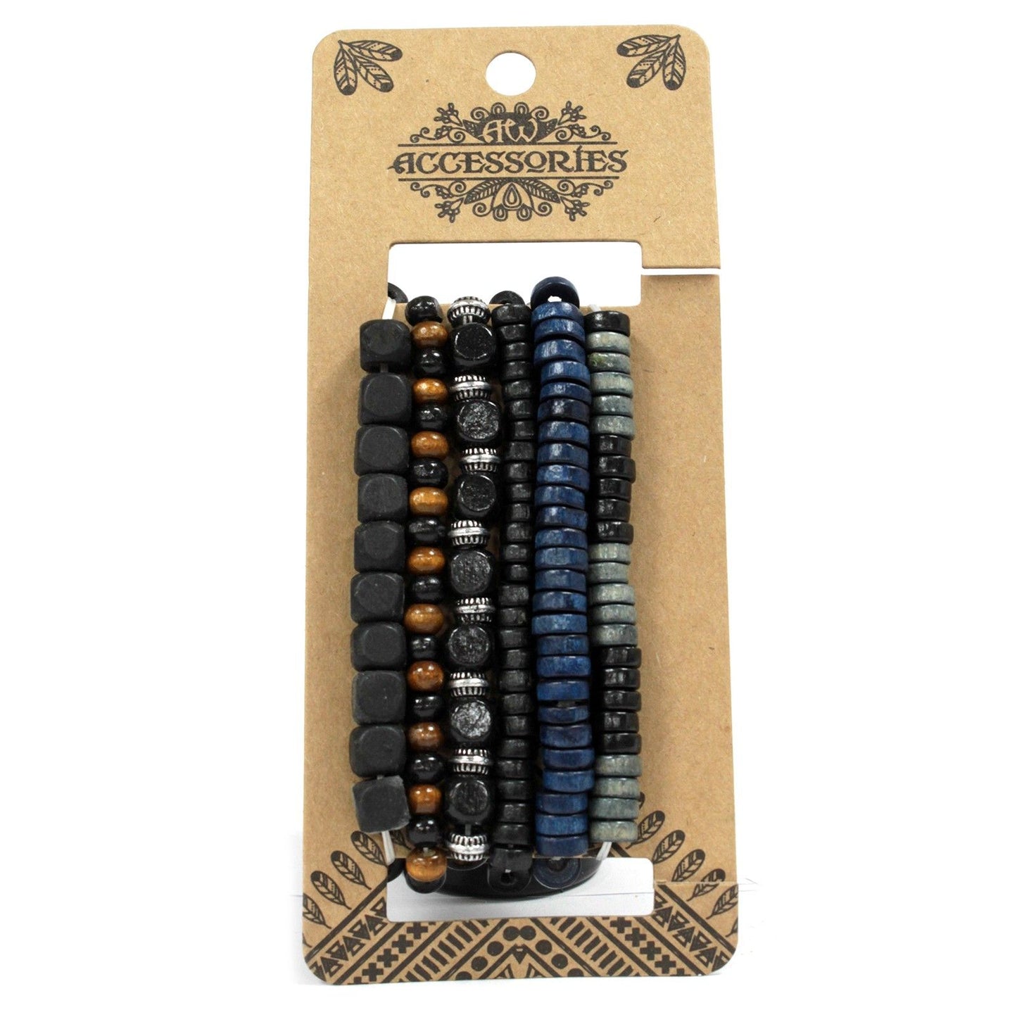 Herrenarmband-Set Moody & Blue - 4+ Stücke aus Leder & Metall