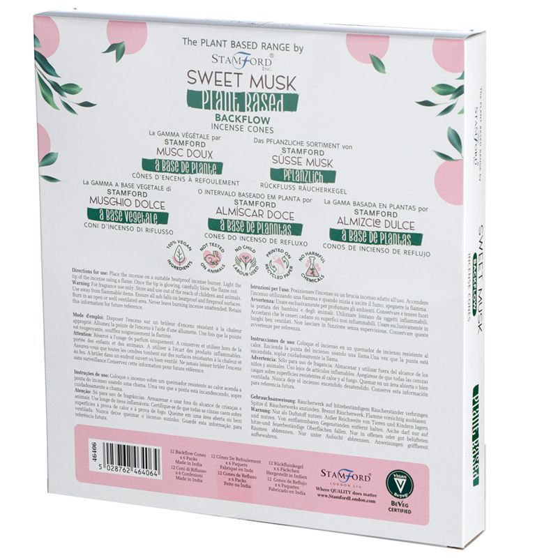 Naturzauber Räucherkegel Süßmoschus - Backflow Kegel für hypnotischen Rauchfall