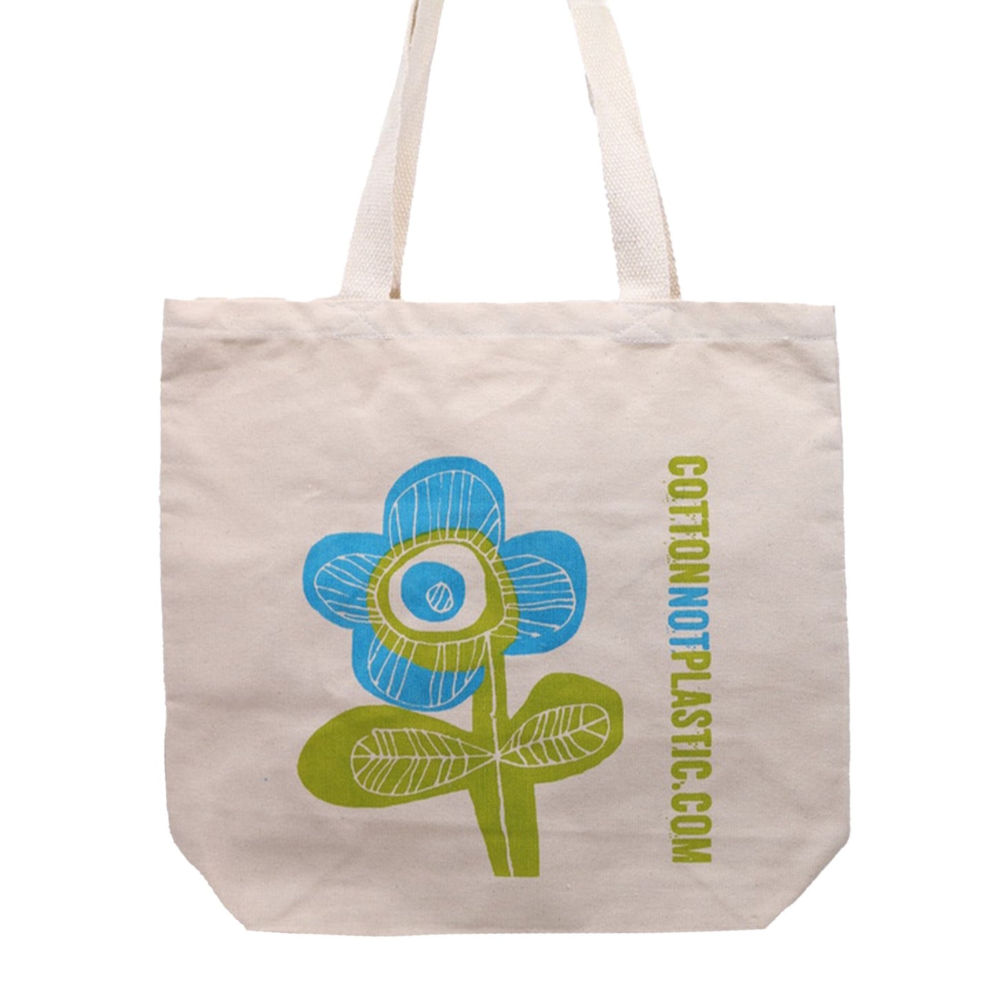 Set mit 4 Blumen-Tragetaschen aus Baumwolle