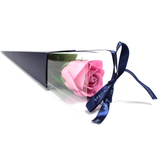 Luxus Seifenblume Pink Rose - Handgefertigte Baderose für verwöhnende Momente