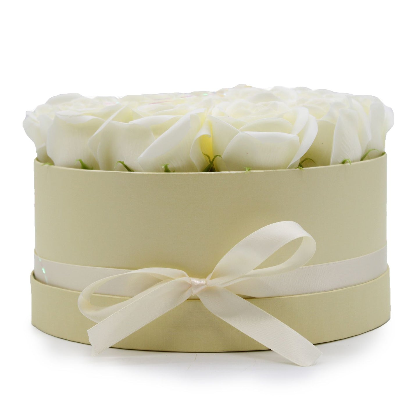 Seifenrosen-Strauß in Creme - 14 handgeformte Rosen für ein sinnliches Badeerlebnis