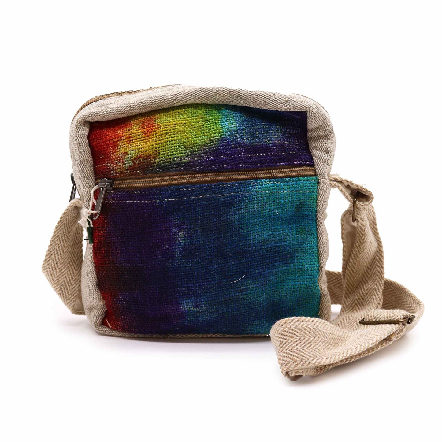 Messengertasche aus Hanf und Baumwolle im Tie-Dye Design