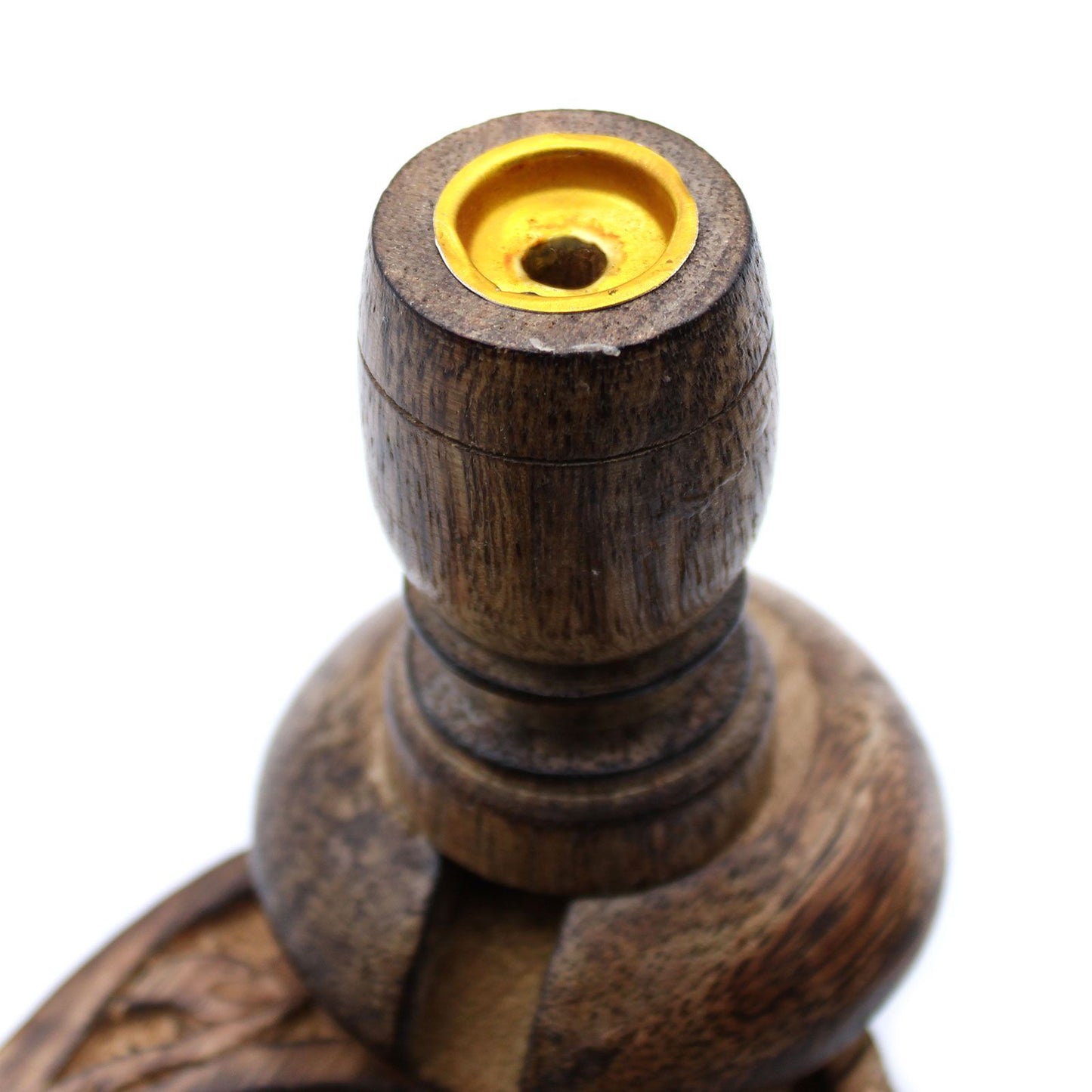 Räuchergefäß 'Ohm' aus Mangoholz - Rauchwasserfall-Effekt