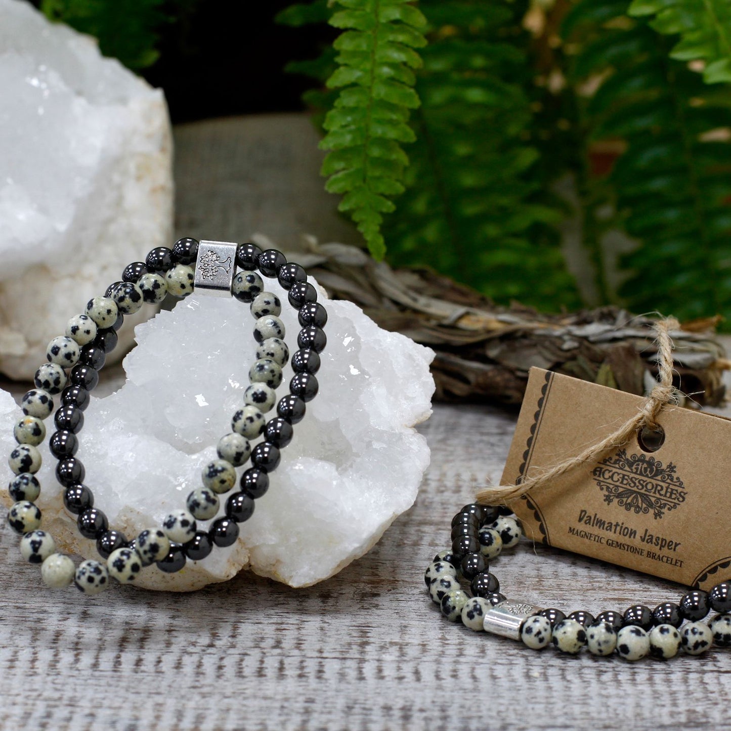 Magnetarmband aus Dalmatiner-Jaspis – Natürliche Balance für Ihr Handgelenk