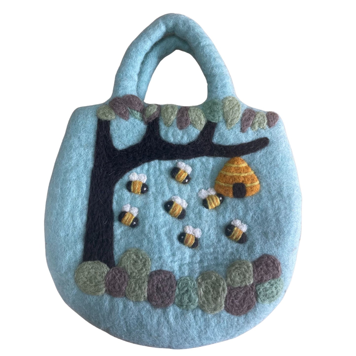 Gefilzte Handtasche 'Wald und Wiese' - 35 x 27 cm