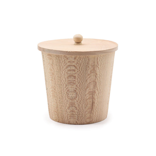 Präsentationsschale aus massivem Hemu-Holz - 95mm, natur