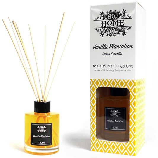 Duftstäbchen Diffusor Vanille Plantation – 120ml mit natürlichen Rattanstäbchen