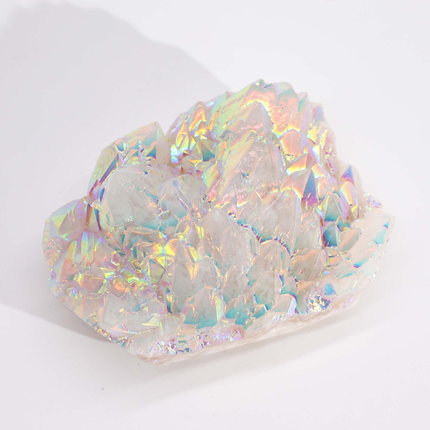 Aura Angel Quarz-Geode 8-15 cm – Handgefertigtes Kristall-Kunstwerk