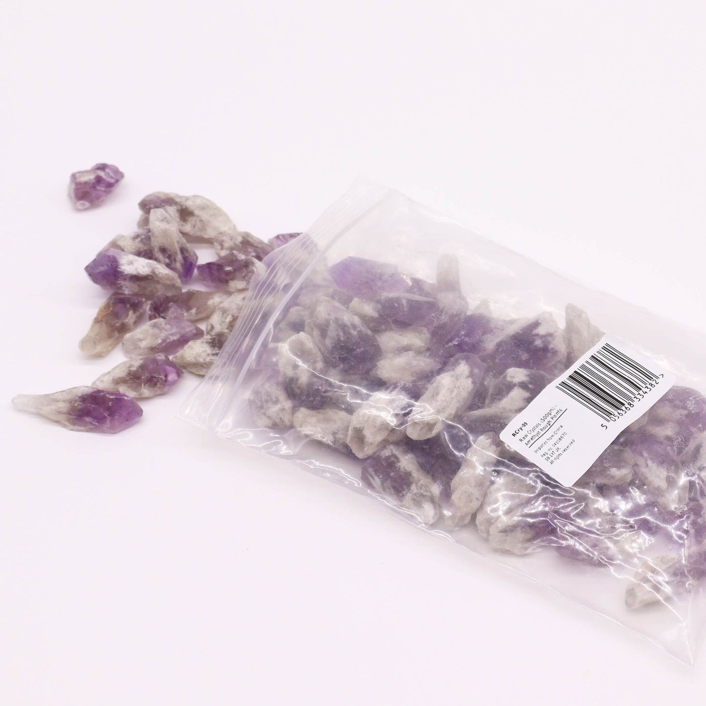 Roh-Amethyst-Punkte Set (500g) | 35-70 Stück | Natürliche Kristalle 20-45mm