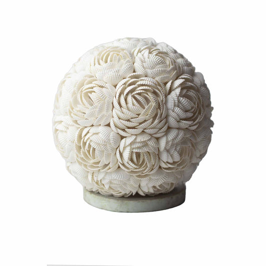 Muschel-Lampe 'Rose Globe' - 15cm - Handgefertigt in Bali