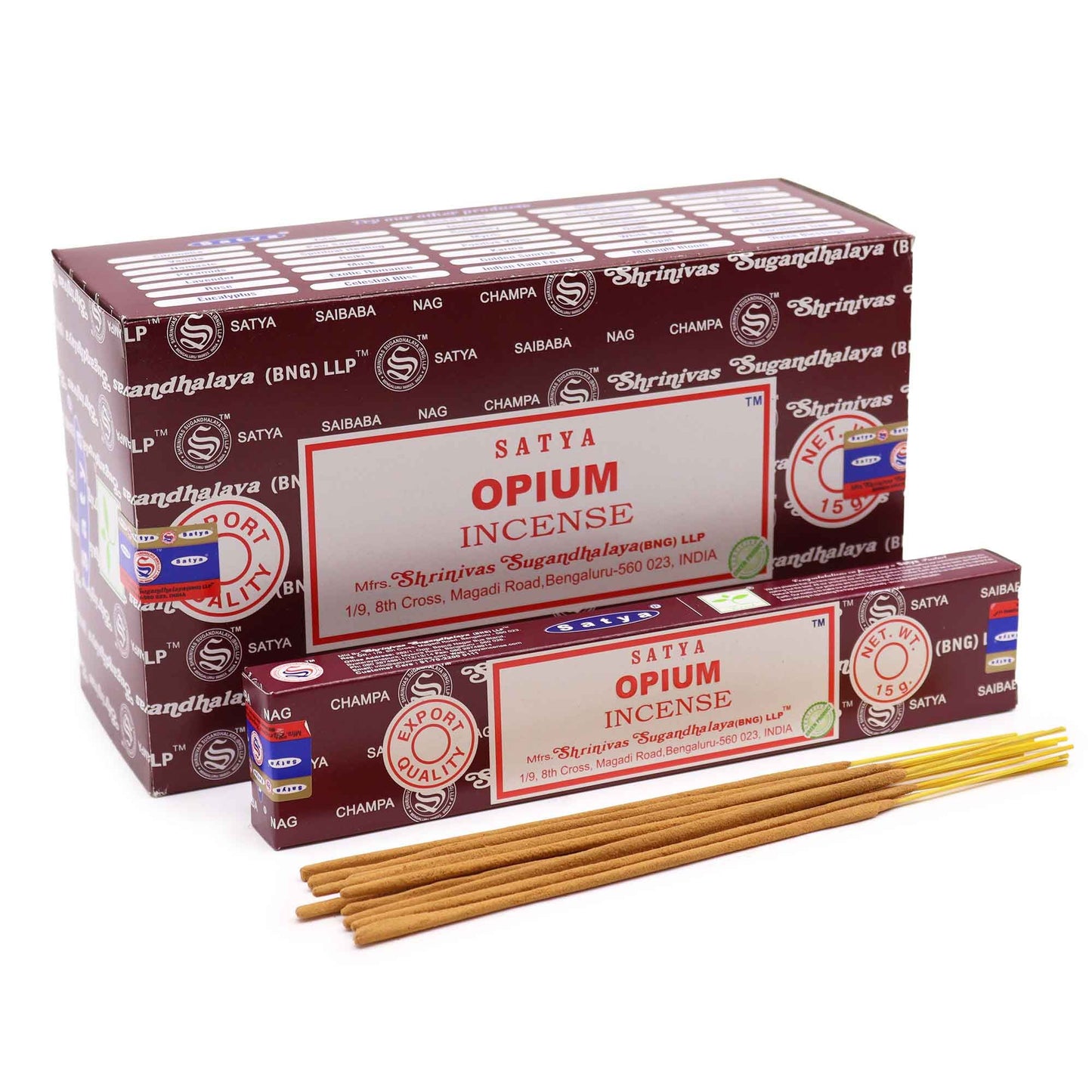 Satya Räucherstäbchen Opium - 15 Stück für tiefe Entspannung