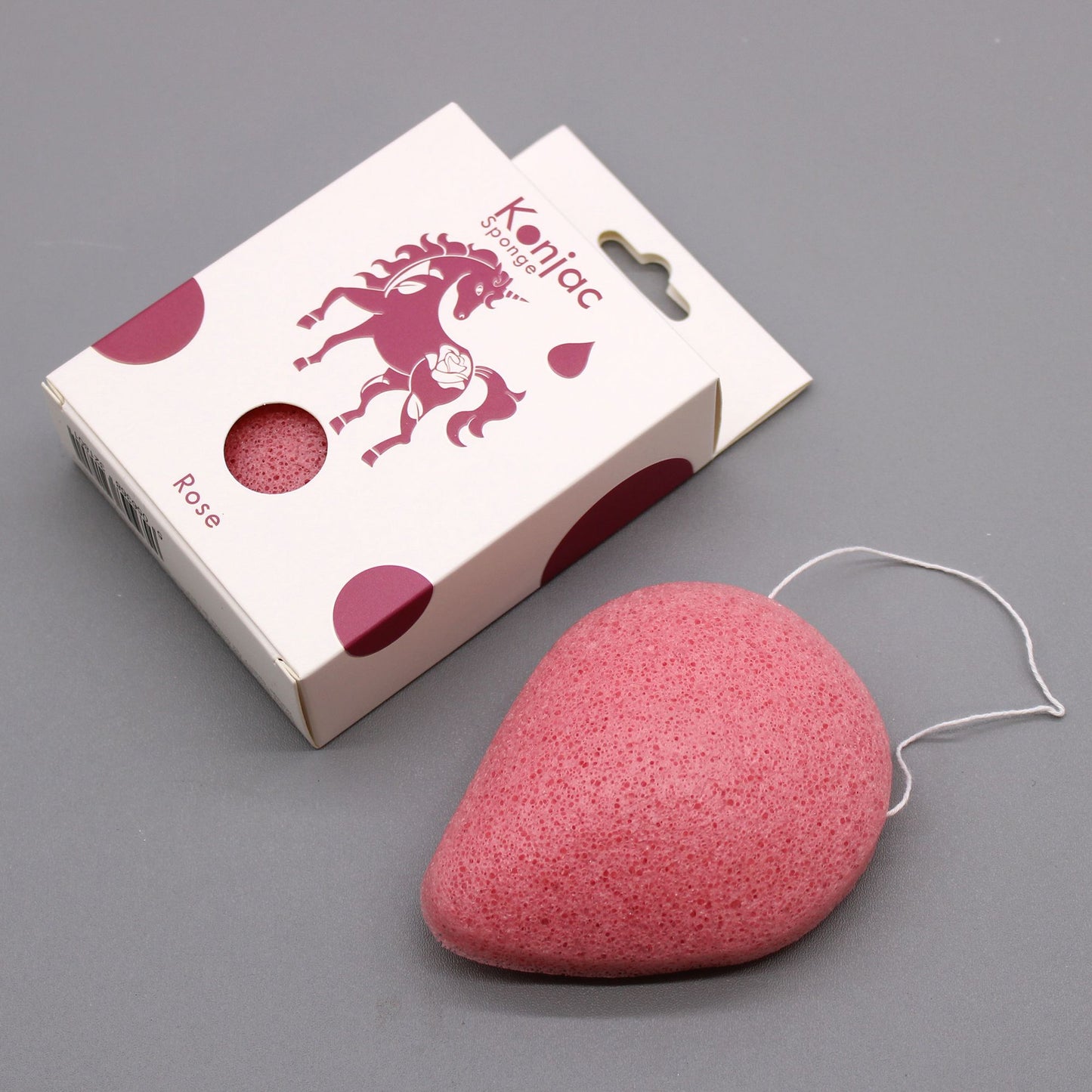 Konjac-Gesichtsschwamm in Tränenform mit Rose – Sanfte Anti-Aging-Pflege