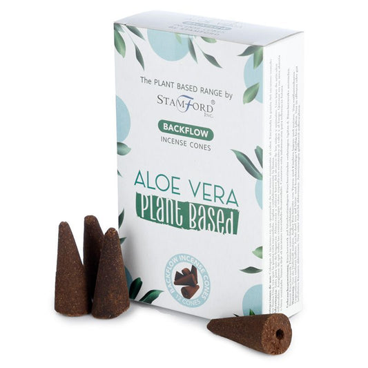 Plant Based Backflow Räucherkegel Aloe Vera - 12 Stück