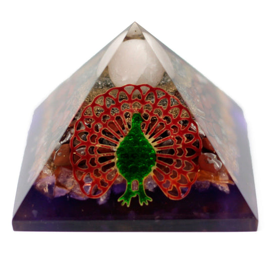 Orgonit-Pyramide mit Erdenergie-Basis – Handgefertigtes Schutzobjekt