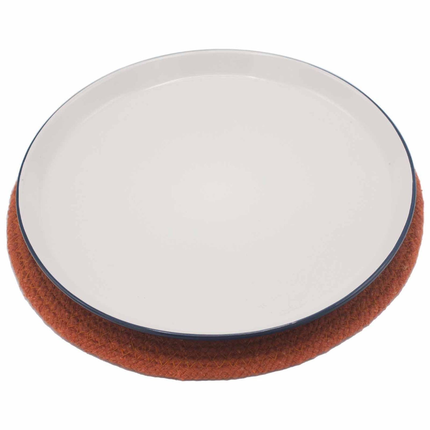 Natürliches Tischset mit Lehmrand – Jute & Baumwolle, 30 cm